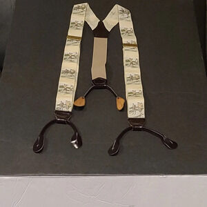 1991 Vintage Romulus  men's buttons Suspenders golf Temed (H)